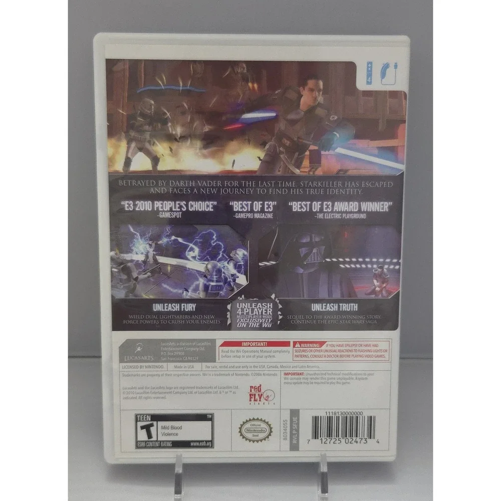 Star Wars: The Force Unleashed II - Nintendo Wii‎ - Complete in Box (CIB) Tested
